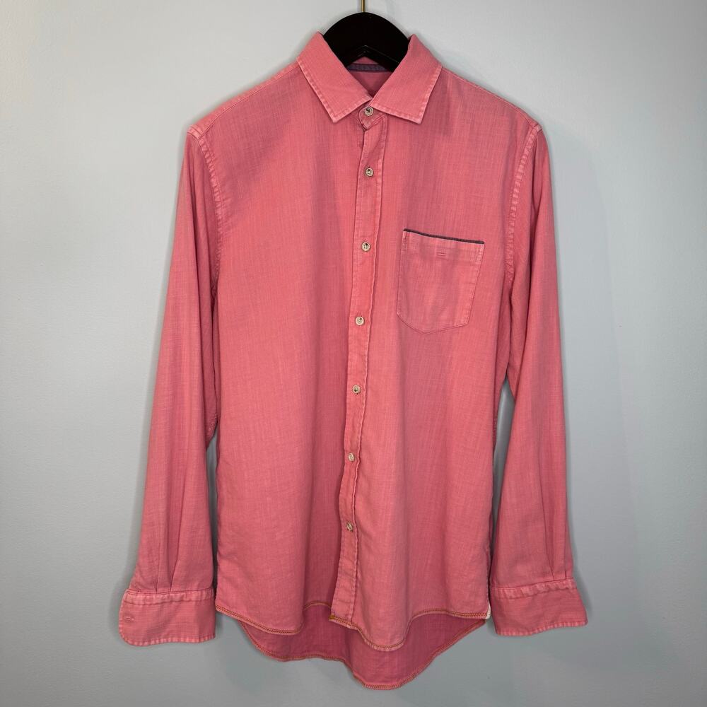 Borgo28 Mens Cotton Long Sleeve Button down Shirt Men's M Casual Preppy